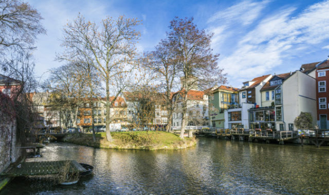 Innenstadt Erfurt am Wasser