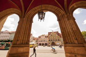 Blick auf den Fischmarkt Erfurt